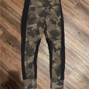 Athleta Camouflage Leggings with Black Accents